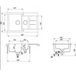 EVIDO Cubo 6S compact gránit mosogató 800x500 antracit