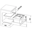 FLEXON II XL 60/3 hulladék tároló rendszer fiókba BLANCO
