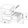 FLEXON II XL 60/4 hulladék tároló rendszer fiókba BLANCO