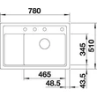 ZENAR xl 6s compact gránit Mosogatótálca BLANCO