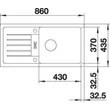 Favum xl 6s gránit mosogatótálca dugóemelő nélkül BLANCO