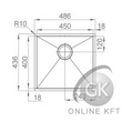 BOX LINE 45 450X400 aláépíthető Mosogatótálca RODI ELITE selection
