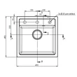 HORIZON 1B 490x490 gránit mosogató LIght Beige GK SINK