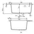 HORIZON 1B 490x490 gránit mosogató LIght Beige GK SINK