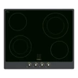 SMEG KERÁMIA FŐZŐLAP, Colonial design, 60 cm, 4 főzőzóna, antracit