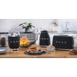 SMEG KENYÉRPIRÍTÓ, retro, 2 szeletes, matt fekete