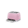 SMEG KENYÉRPIRÍTÓ, retro, 2x2 szeletes, rózsaszín