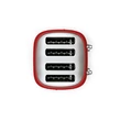 SMEG KENYÉRPIRÍTÓ, retro, 2x2 szeletes, piros