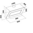 Falmec QUASAR 60 cm fali páraelszívó, fekete üveg