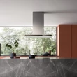 Falmec LUMINA NRS 90 cm sziget páraelszívó, inox/fekete üveg