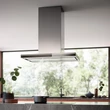Falmec LUMINA NRS 90 cm sziget páraelszívó, inox/fekete üveg