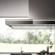 Falmec LUMINA NRS 90 cm sziget páraelszívó, inox/fekete üveg