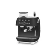 SMEG ŐRLŐVEL KOMBINÁLT ESPRESSO KÁVÉFŐZŐ, retro, matt fekete