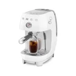 SMEG ESPRESSO KÁVÉFŐZŐ COLD BREW FUNKCIÓVAL, retro, fehér