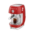 SMEG ESPRESSO KÁVÉFŐZŐ COLD BREW FUNKCIÓVAL, retro, piros