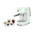 SMEG ESPRESSO KÁVÉFŐZŐ COLD BREW FUNKCIÓVAL, retro, világoszöld