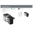 EKOTECH - Beépíthető hulladékgyűjtő ALADIN BLACK BIO - 1 x 16 liter