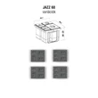 EKOTECH - Beépíthető hulladékgyűjtő JAZZ 60 - 3x12 liter+1x5 liter