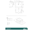 ELLECI - Mosogatótálca Quadra 105 G62 bianco antico