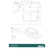 ELLECI - Mosogatótálca Quadra 130 G40 nero
