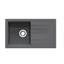GRACIA 1B 1D 760x440 gránit mosogató Metál fekete GK SINK
