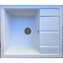 HORIZON 1B 0,5D 590x500 gránit mosogató fehér GK SINK