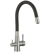 LAVEO RIVECO rugalmas tömlős króm csaptelep víztisztító csatlakozással