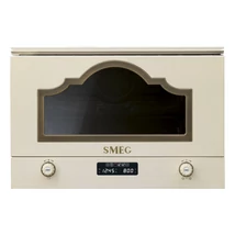 SMEG MIKROHULLÁMÚ SÜTŐ, Cortina design, beépíthető, 22 liter, bézs