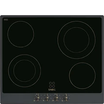 SMEG KERÁMIA FŐZŐLAP, Colonial design, 60 cm, 4 főzőzóna, antracit