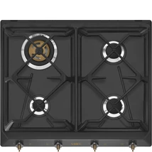 SMEG GÁZ FŐZŐLAP, Colonial design, 60 cm, 4 gázégő, antracit