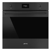 SMEG PIROLITIKUS HŐLÉGKEVERÉSES SÜTŐ, Classicaa design, 60 cm, CS LCD, matt fekete