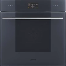 SMEG PIROLITIKUS HŐLÉGKEVERÉSES SÜTŐ, Linea design, Galileo, 60 cm, ES LCD, neptune szürke üveg