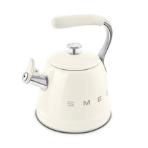 SMEG VÍZFORRALÓ TEÁSKANNA, retro, síppal, bézs