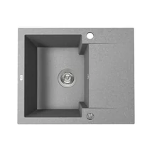 Laveo PICO 45S mini csepptálcás szürke gránit mosogató helytakarékos szifonnal