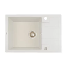 Laveo BARBADOS jázmin mini csepptálcás mosogató dugókiemelős helytakarékos szifonnal