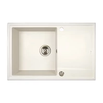 Laveo MEGALO csepptálcás jázmin mosogató dugókiemelős helytakarékos szifonnal