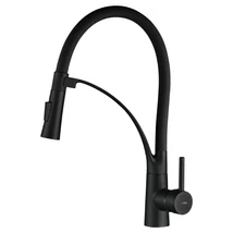 LAVEO OLOR rugalmas tömlős zuhanyváltós matt fekete csaptelep