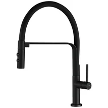 LAVEO SILUETTO rugalmas tömlős zuhanyváltós matt fekete csaptelep