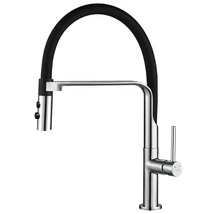 LAVEO SILUETTO rugalmas tömlős zuhanyváltós króm / matt fekete csaptelep