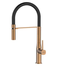 Laveo POLA álló csaptelep rugalmas kiömlővel, rose gold/matt fekete