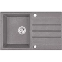 Laveo MARGARITA csepptálcás szürke mosogató automata dugókiemelős, helytakarékos szifonnal