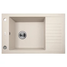 Laveo PIONIER minicsepptálcás bézs mosogató automata dugókiemelős, helytakarékos szifonnal