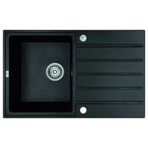 Laveo MARGARITA csepptálcás matt fekete mosogató automata dugókiemelős, helytakarékos szifonnal