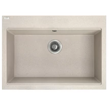 LAVEO TAU 7 bézs nagymedencés mosogató helytakarékos szifonnal