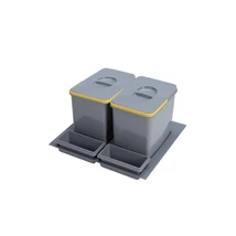 EKOTECH - Beépíthető hulladékgyűjtő PRACTIKO 600 - 2x15 liter+2 tartó