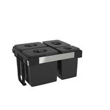 EKOTECH - Beépíthető hulladékgyűjtő FREE JAZZ 60 - 3x15 liter+1x7 liter