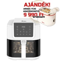 ARDES ARFRYA08LVW 8 literes Air Fryer forrólevegős sütő ajándék ARDES 1T20 kenyérpirítóval