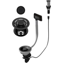 ELLECI - FLOW-PRO OPEN UP (nyomógombos) automata dugókiemelő egymedencés mosogatókhoz - fekete