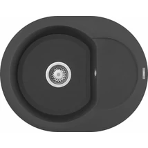 ELLECI - Mosogatótálca Easy ROUND 600 M70 Nero Metal - A készlet erejéig rendelhető!