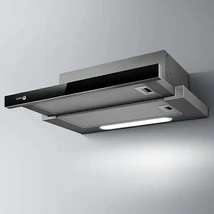 TurboAir TT14 LX/GR/VT/A/60, inox, fekete üveg front